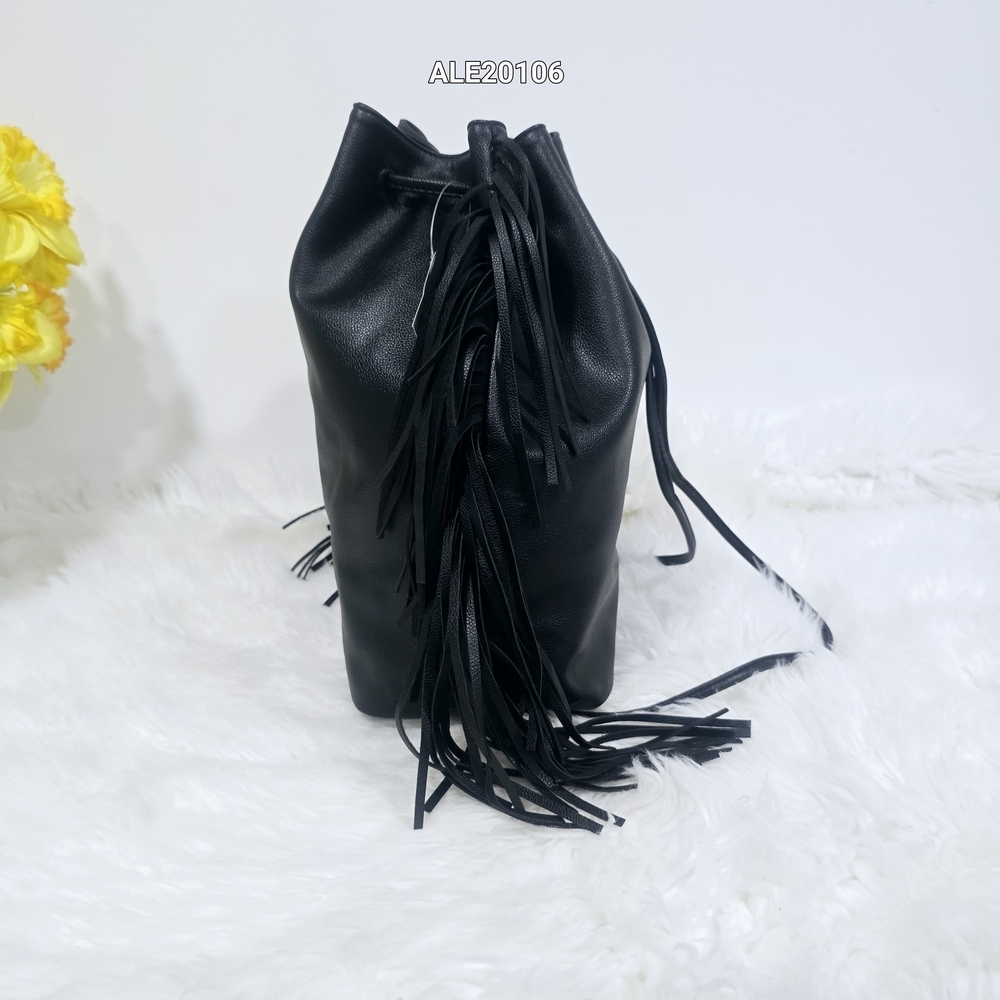 Victoria's Secret Black Fringe Backpack New. - Picture 8 of 12